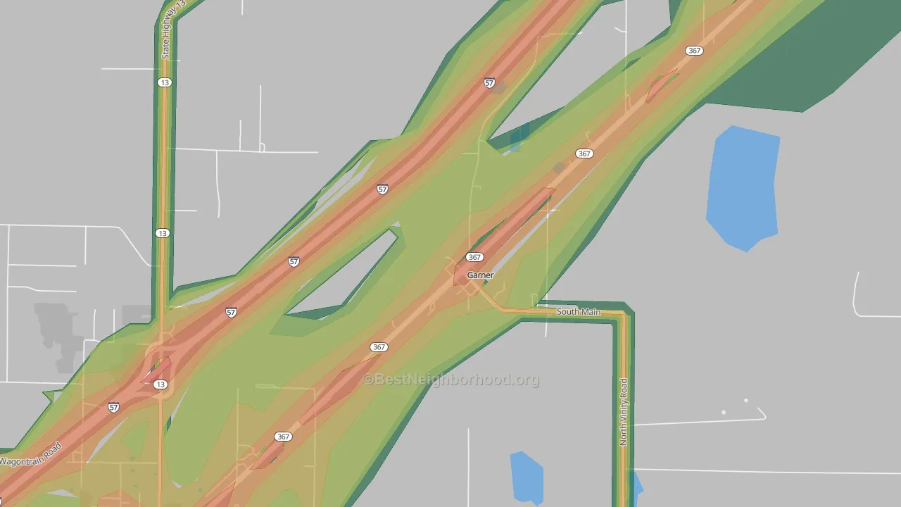 72052, AR Map of Noise Levels in 72052