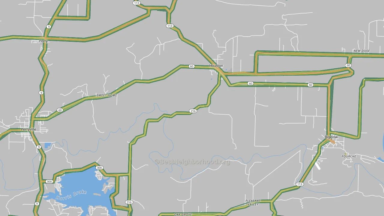 72070, AR Map of Noise Levels in 72070