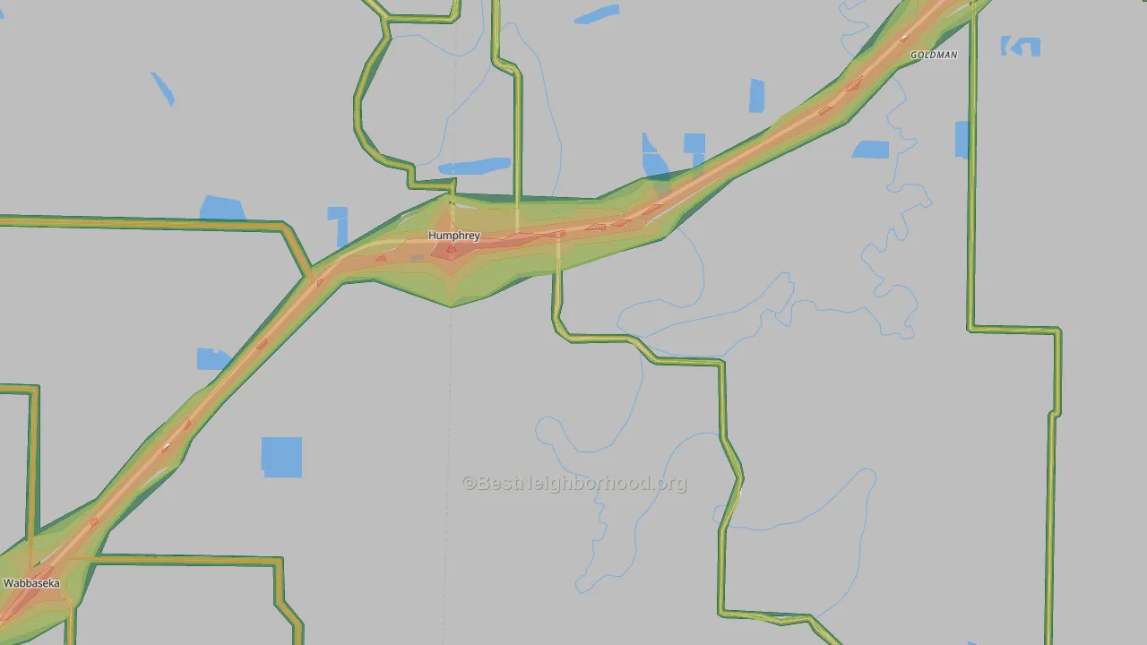 72073, AR Map of Noise Levels in 72073