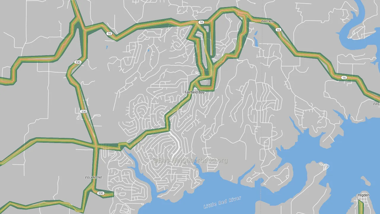 72088, AR Map of Noise Levels in 72088