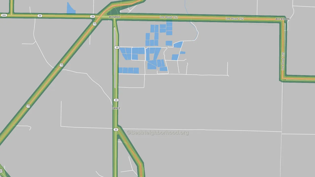 72108, AR Map of Noise Levels in 72108