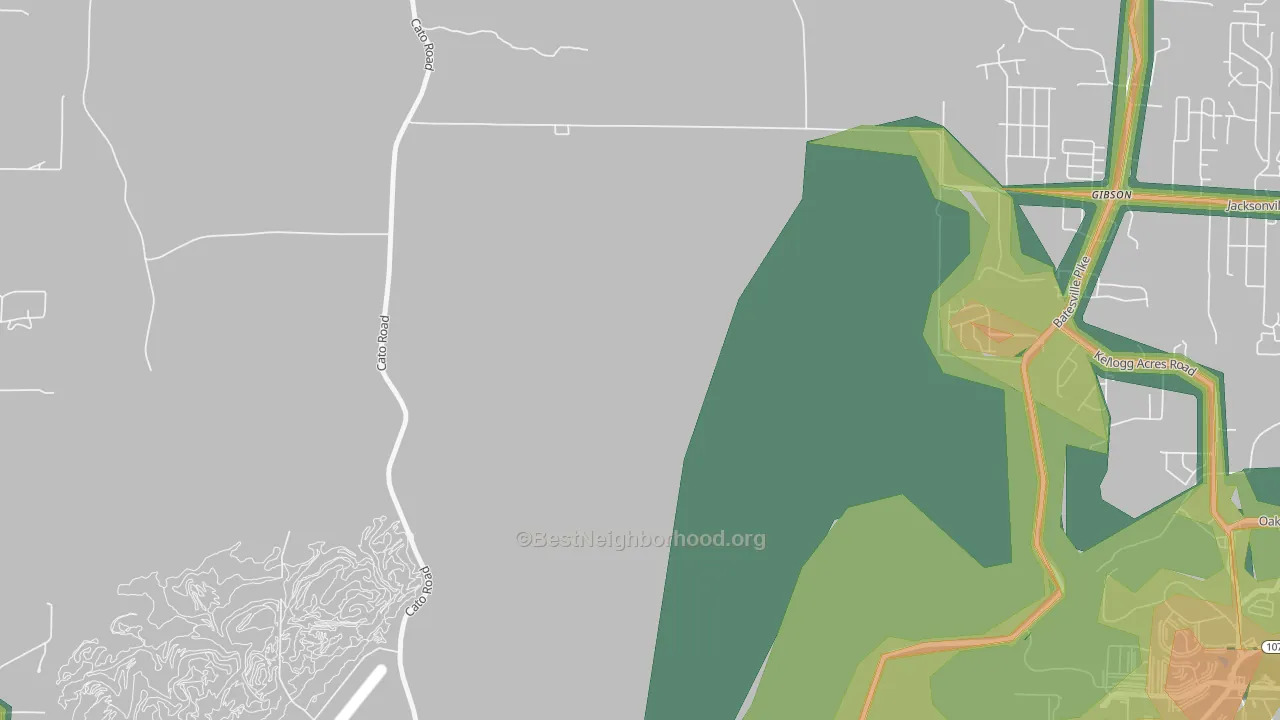 72119, AR Map of Noise Levels in 72119