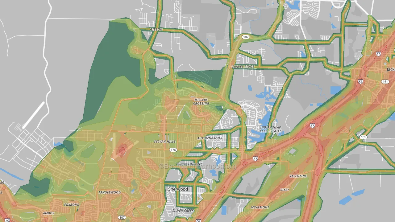 72120, AR Map of Noise Levels in 72120