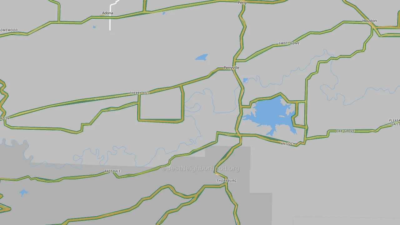 72126, AR Map of Noise Levels in 72126