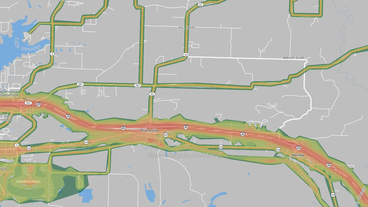 72127, AR Map of Noise Levels in 72127