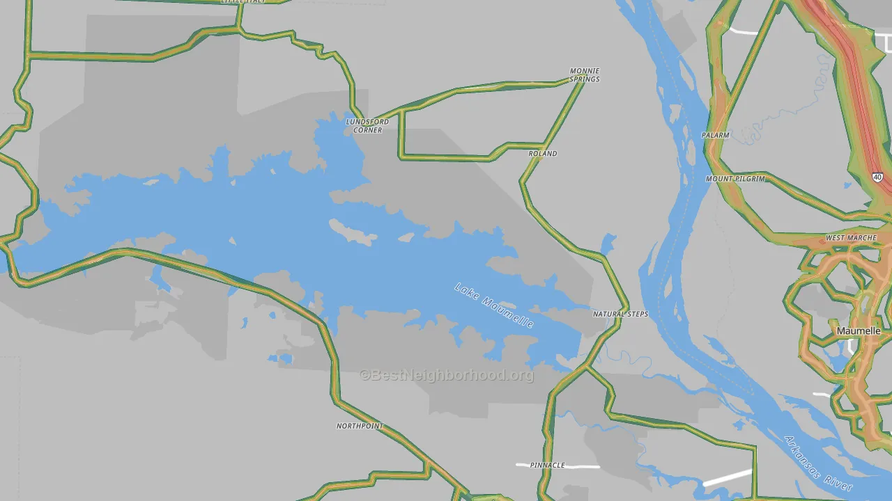 72135, AR Map of Noise Levels in 72135