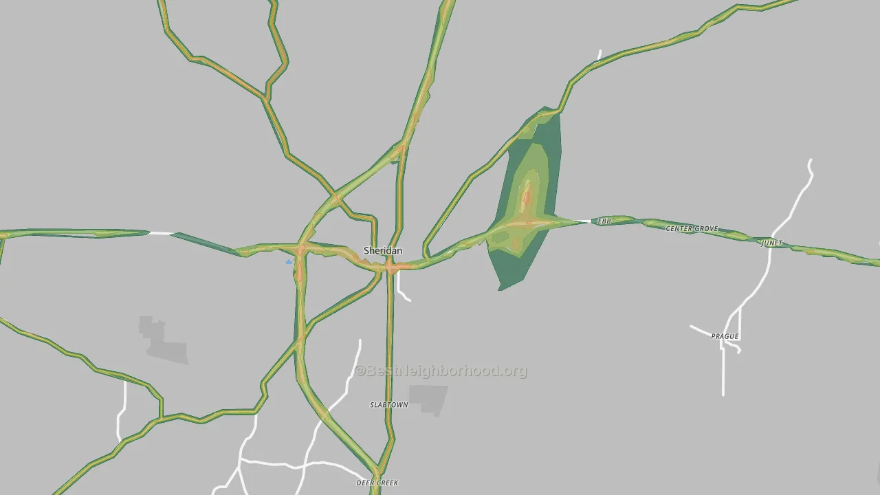 72150, AR Map of Noise Levels in 72150