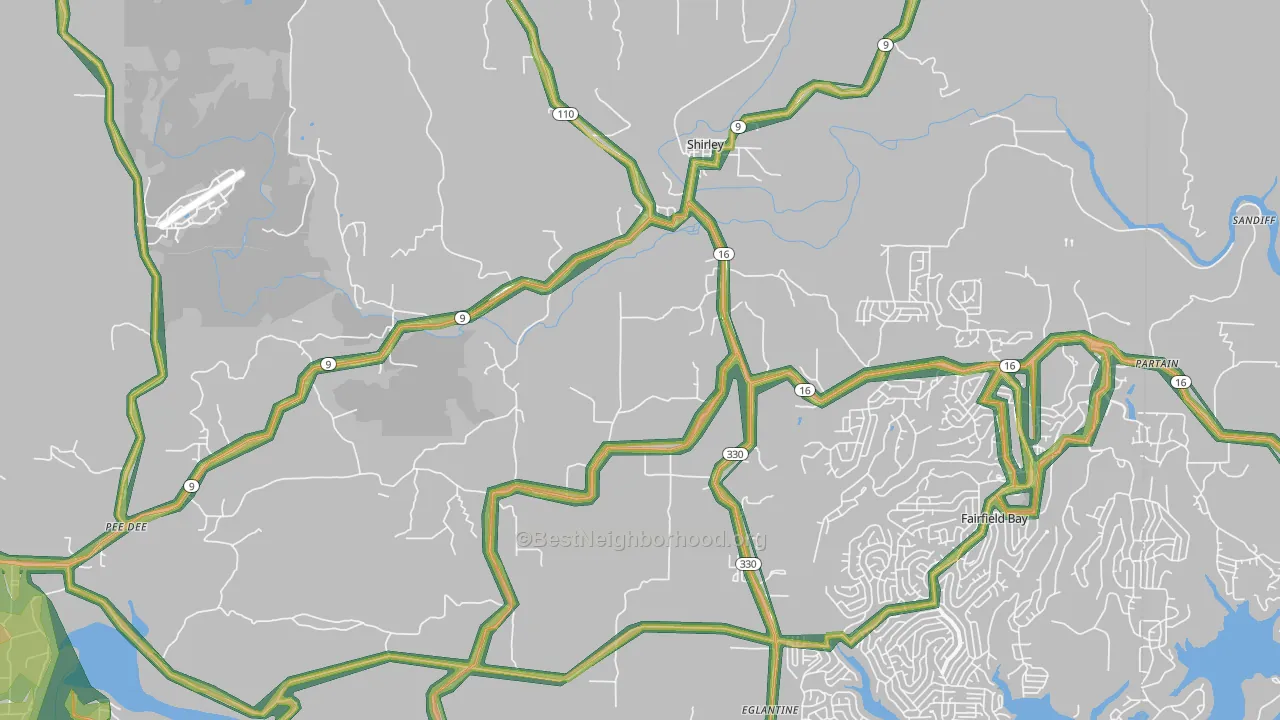72153, AR Map of Noise Levels in 72153