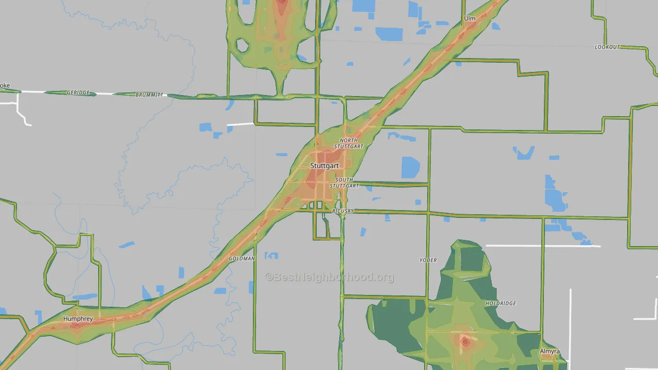 72160, AR Map of Noise Levels in 72160