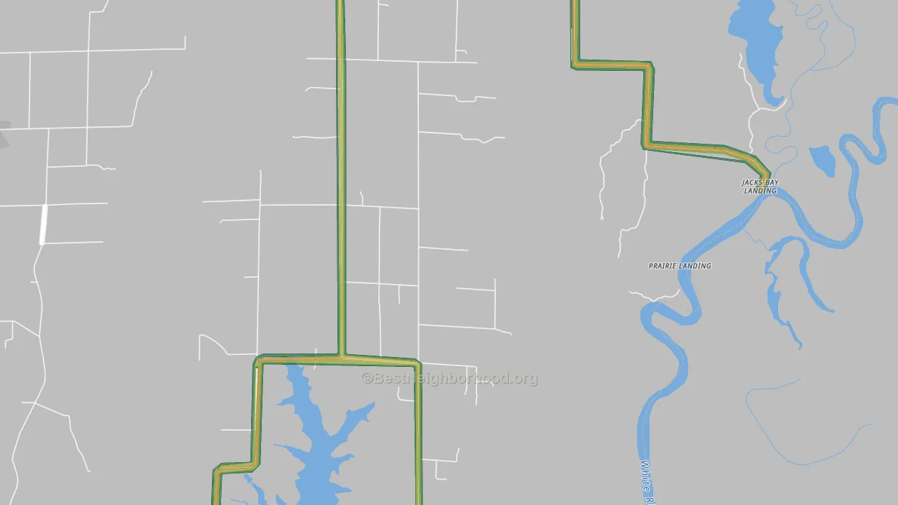 72166, AR Map of Noise Levels in 72166