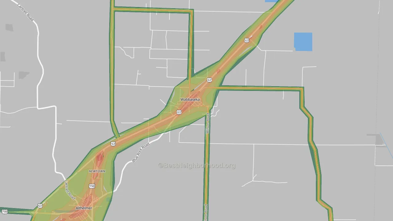 72175, AR Map of Noise Levels in 72175