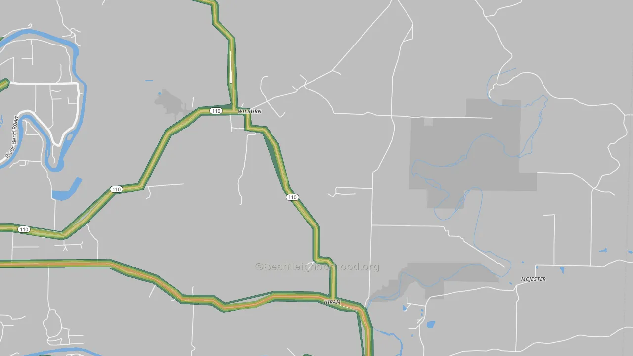 72179, AR Map of Noise Levels in 72179