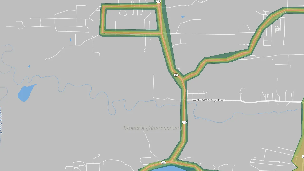 72181, AR Map of Noise Levels in 72181