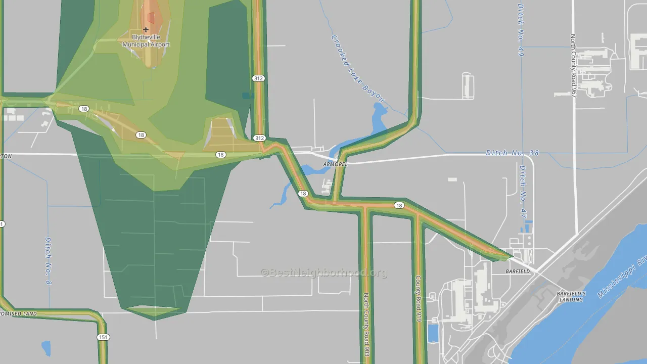 72310, AR Map of Noise Levels in 72310