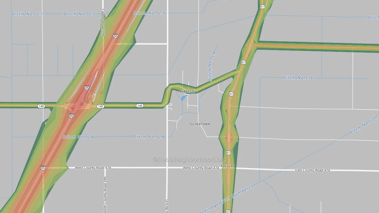72321, AR Map of Noise Levels in 72321
