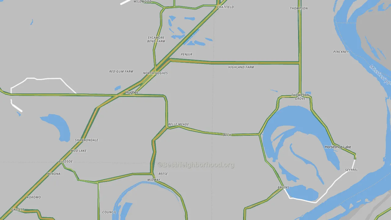 72348, AR Map of Noise Levels in 72348