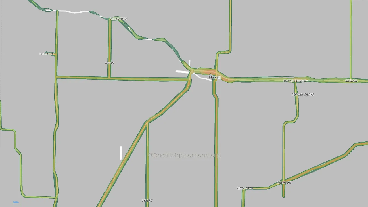 72366, AR Map of Noise Levels in 72366