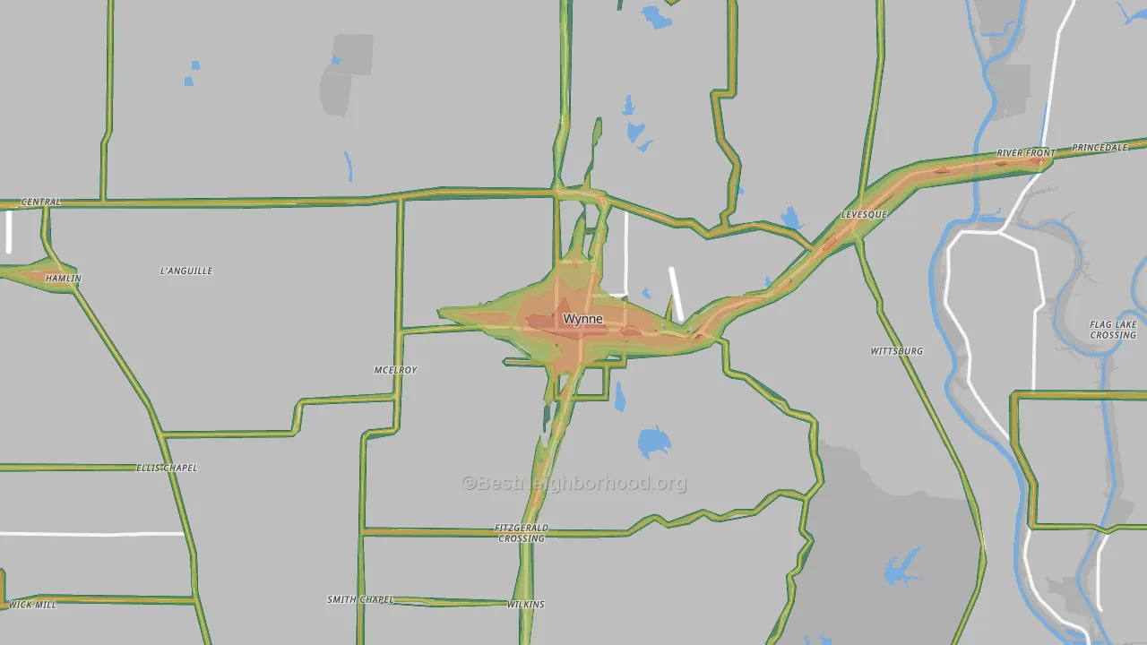 72396, AR Map of Noise Levels in 72396