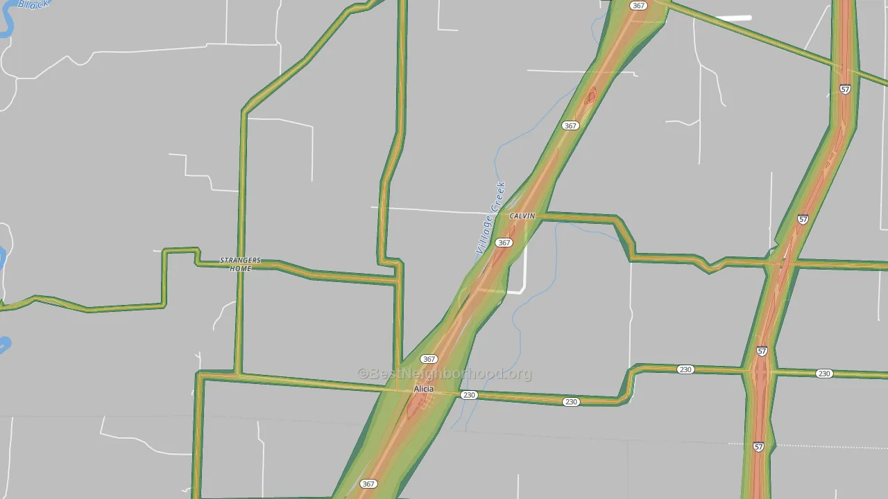 72410, AR Map of Noise Levels in 72410