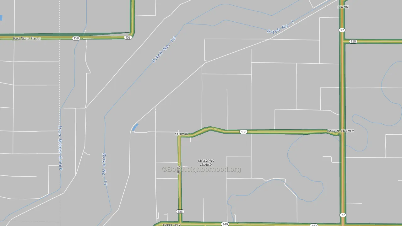 72428, AR Map of Noise Levels in 72428