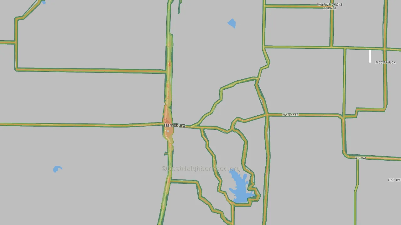 72432, AR Map of Noise Levels in 72432