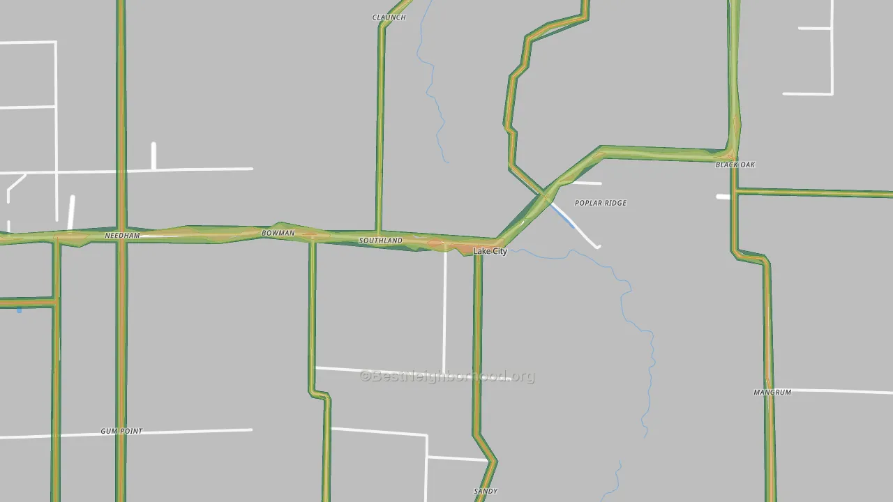 72437, AR Map of Noise Levels in 72437