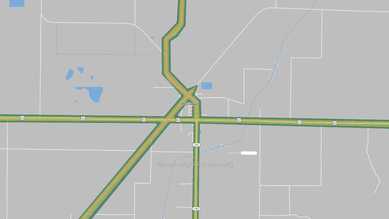 72441, AR Map of Noise Levels in 72441