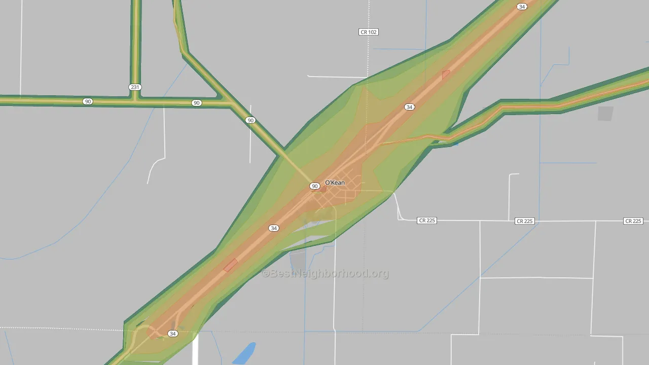 72449, AR Map of Noise Levels in 72449