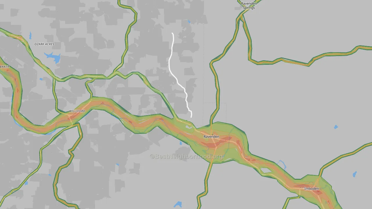 72459, AR Map of Noise Levels in 72459