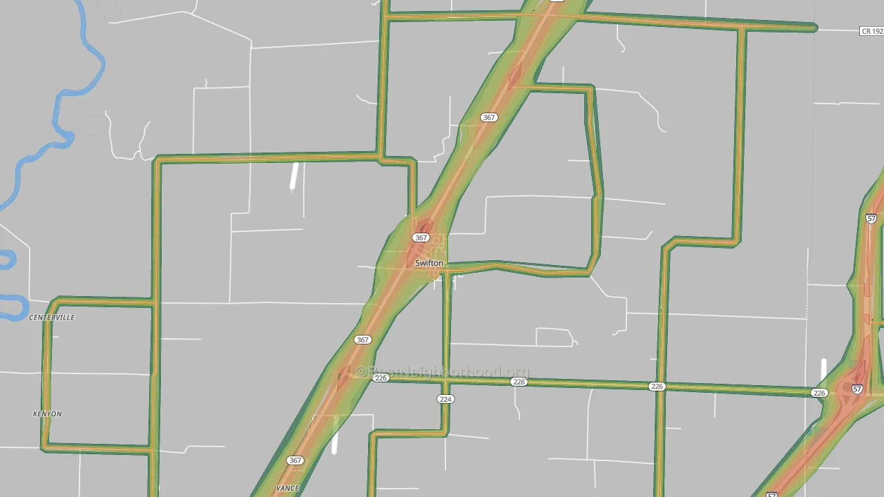 72471, AR Map of Noise Levels in 72471