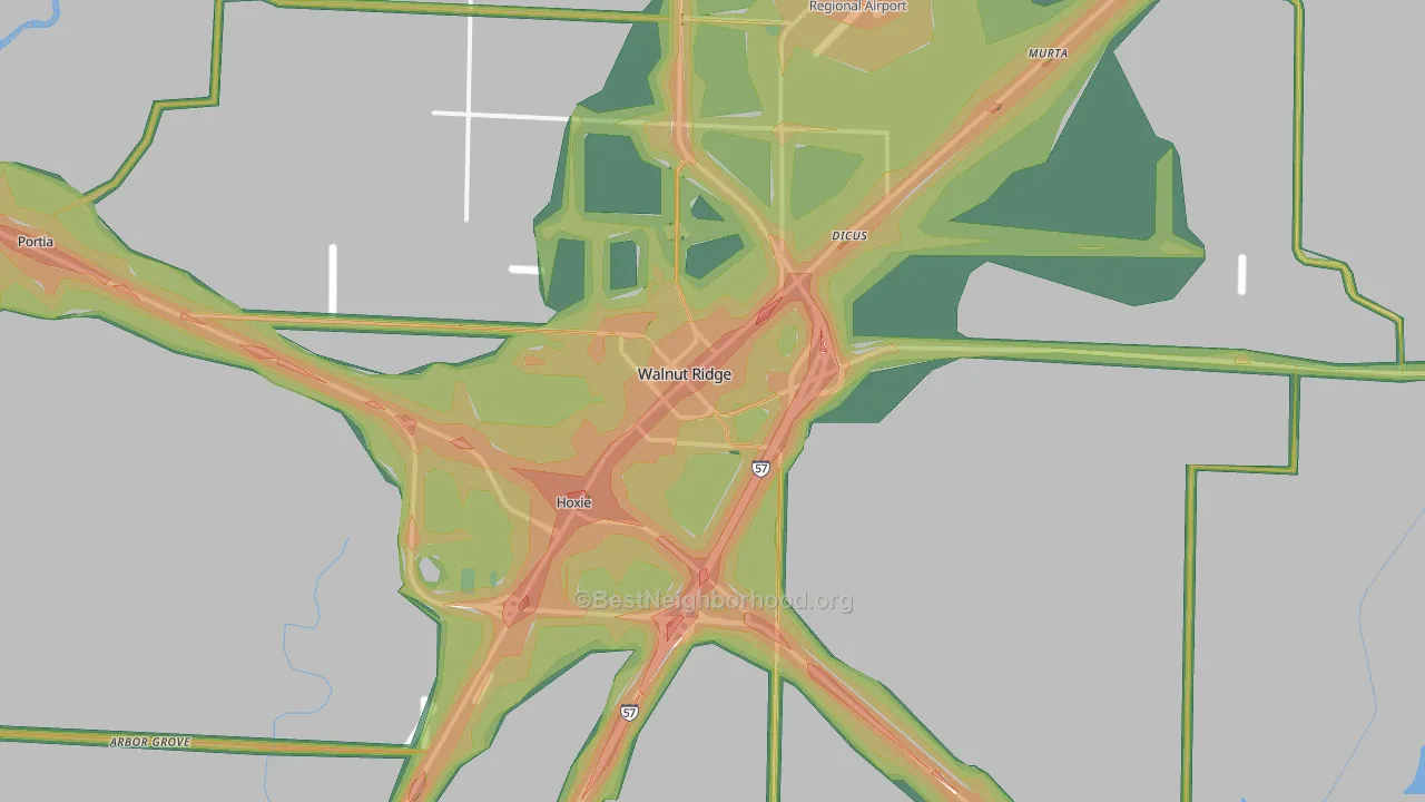 72476, AR Map of Noise Levels in 72476