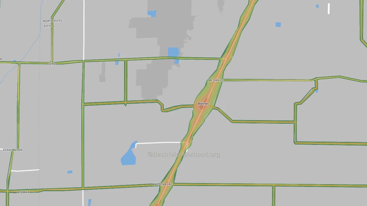 72479, AR Map of Noise Levels in 72479