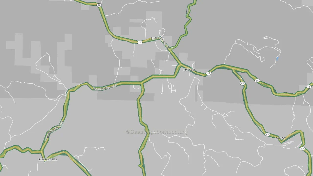 72533, AR Map of Noise Levels in 72533