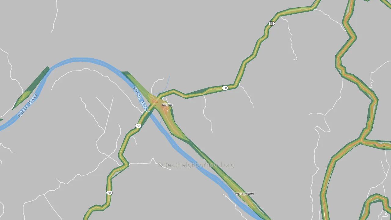 72540, AR Map of Noise Levels in 72540
