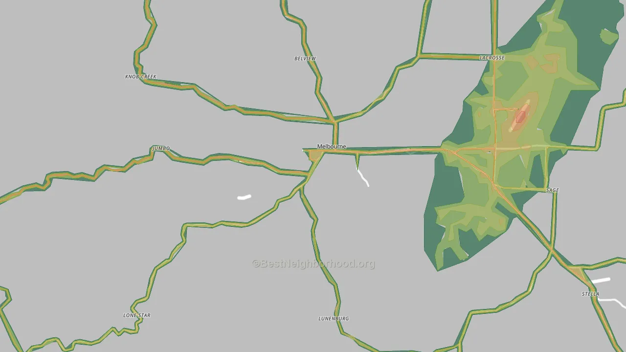 72556, AR Map of Noise Levels in 72556