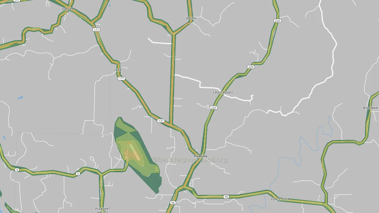 72566, AR Map of Noise Levels in 72566