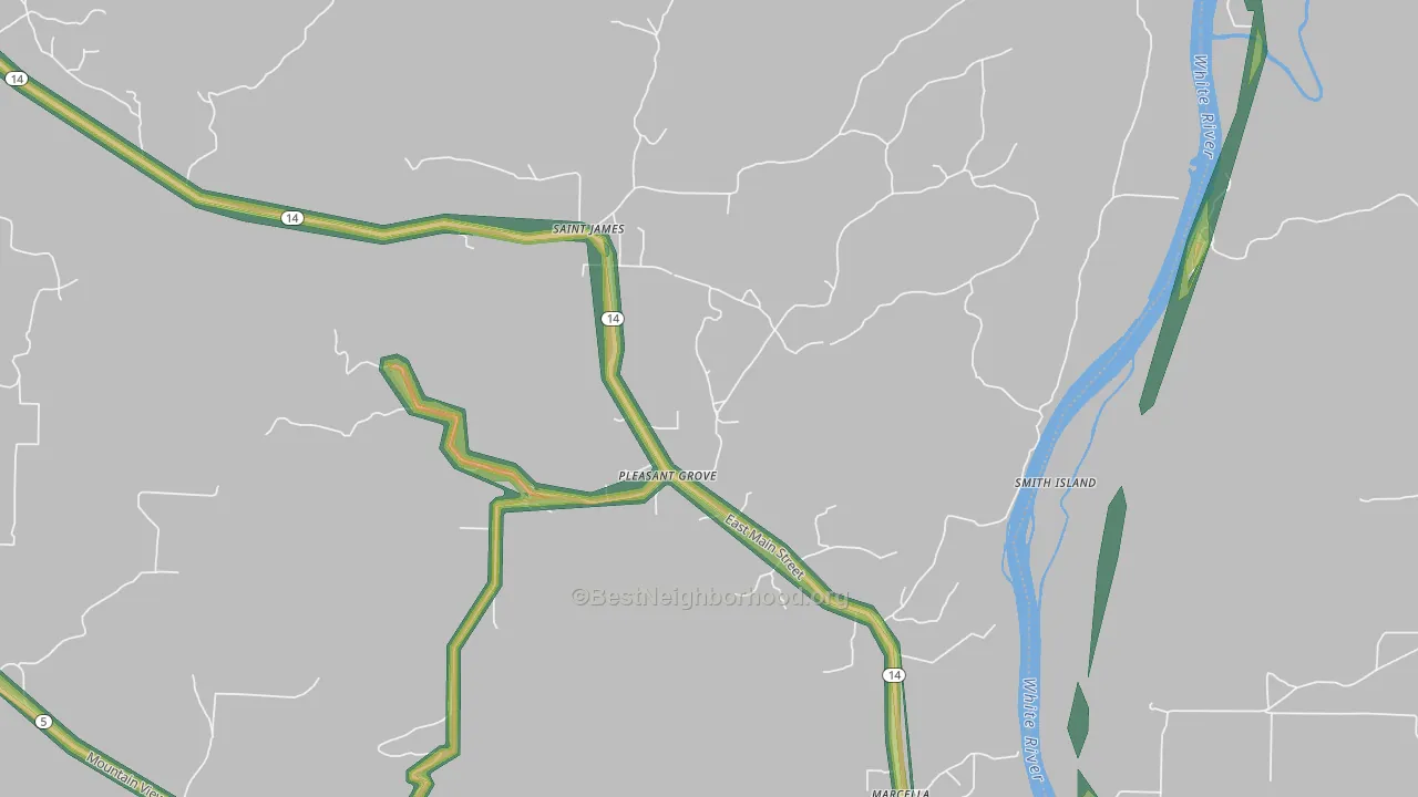 72567, AR Map of Noise Levels in 72567