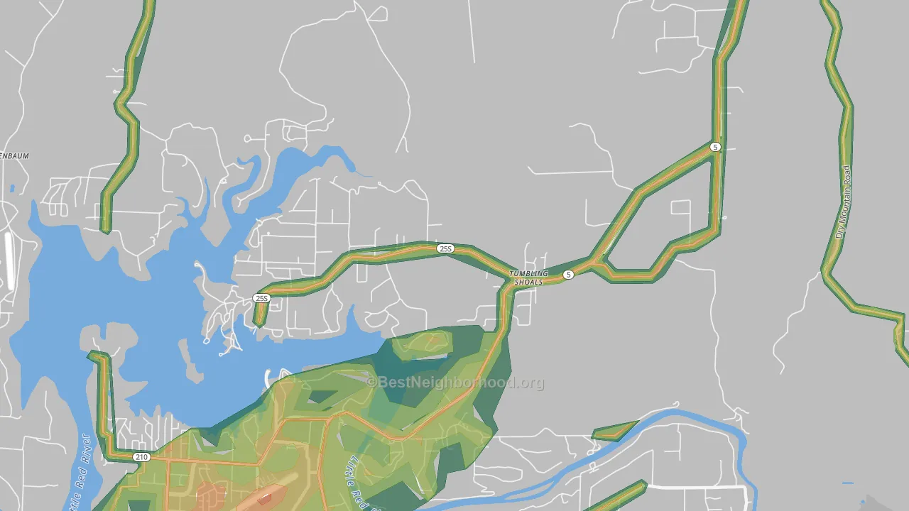 72581, AR Map of Noise Levels in 72581