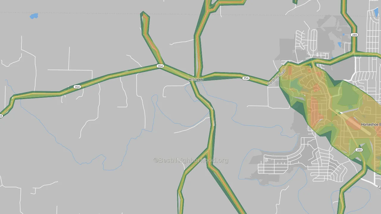 72587, AR Map of Noise Levels in 72587