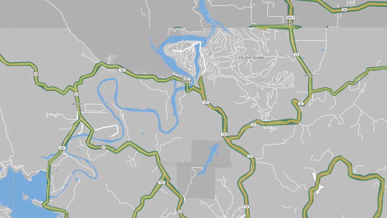 72631, AR Map of Noise Levels in 72631