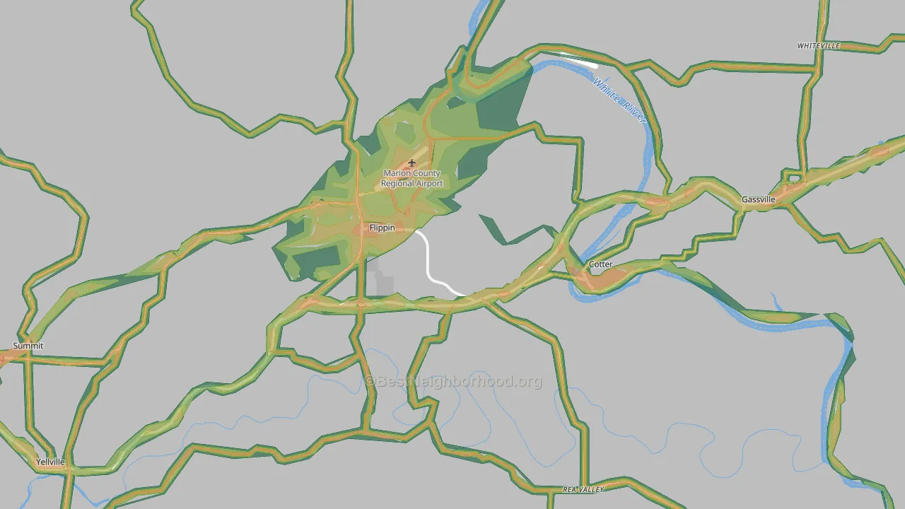 72634, AR Map of Noise Levels in 72634