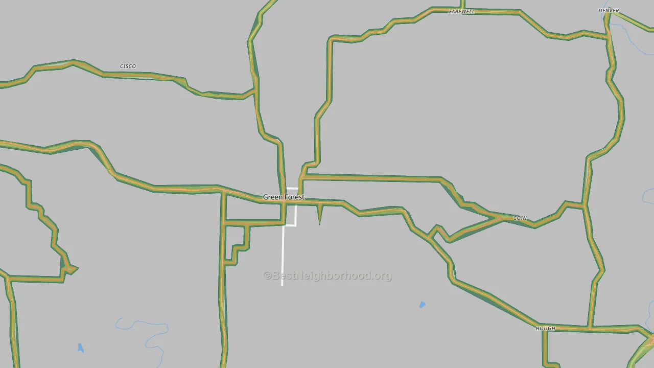 72638, AR Map of Noise Levels in 72638