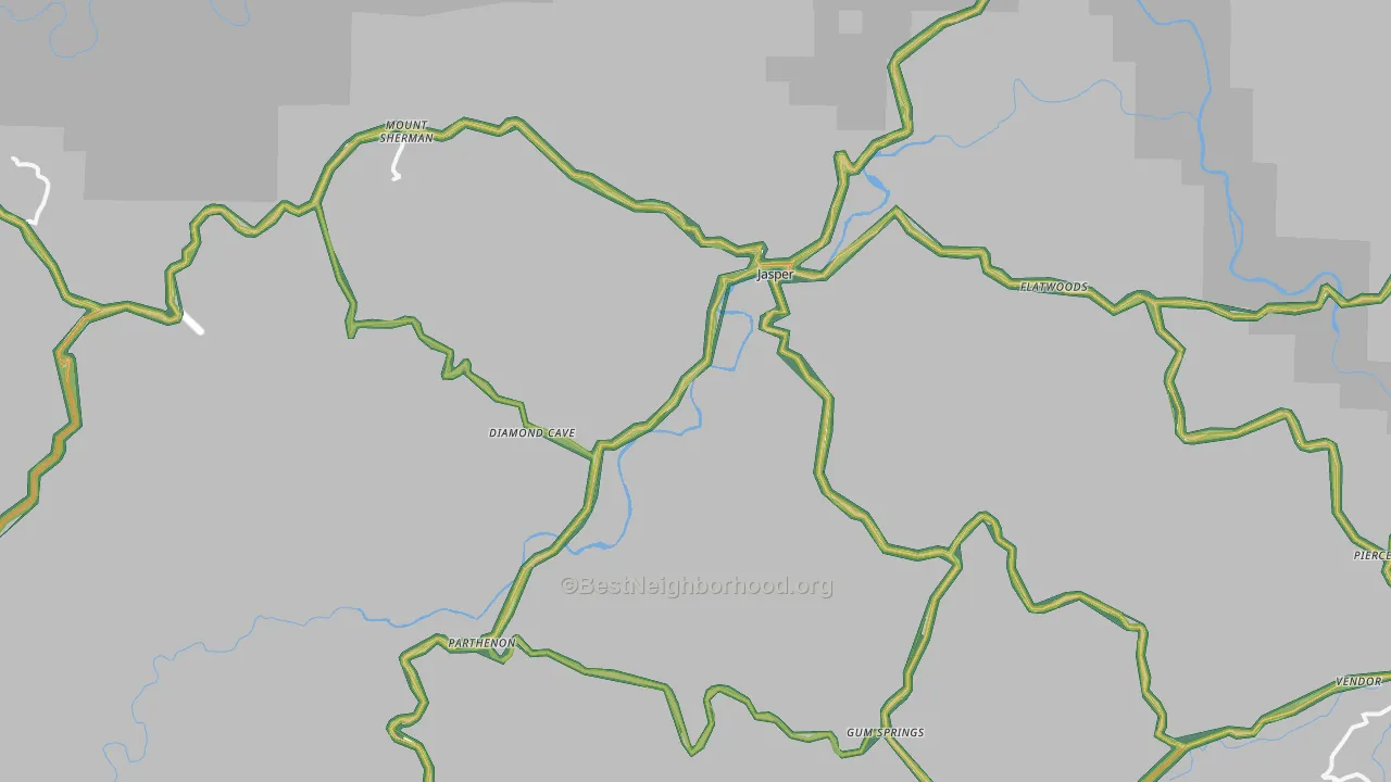 72641, AR Map of Noise Levels in 72641