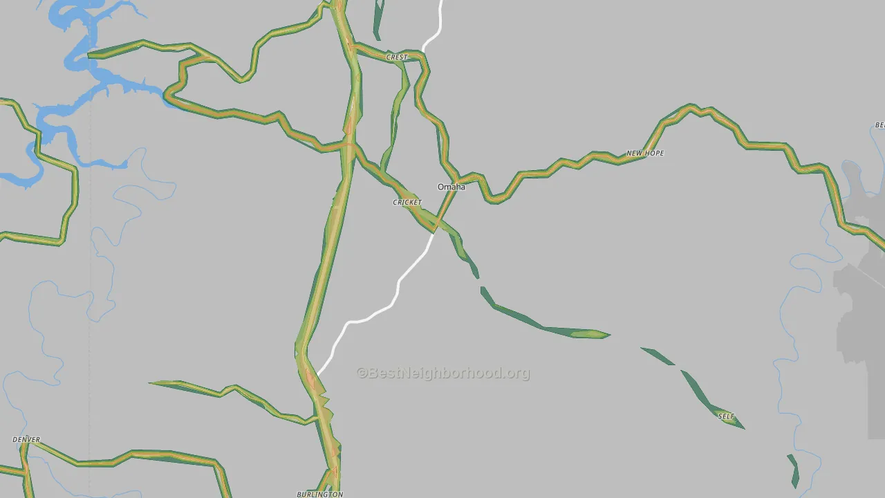 72662, AR Map of Noise Levels in 72662