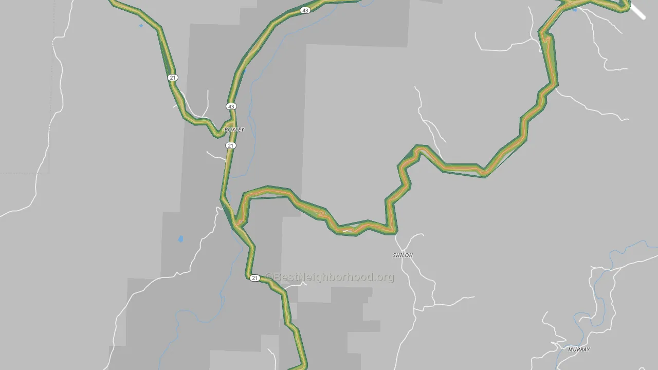 72670, AR Map of Noise Levels in 72670