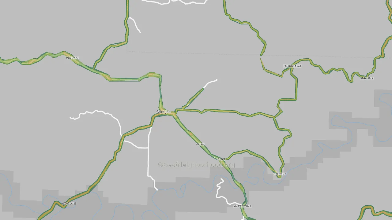72675, AR Map of Noise Levels in 72675