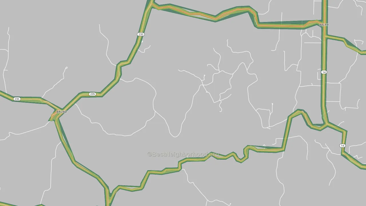 72682, AR Map of Noise Levels in 72682