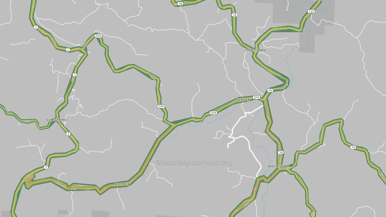 72683, AR Map of Noise Levels in 72683