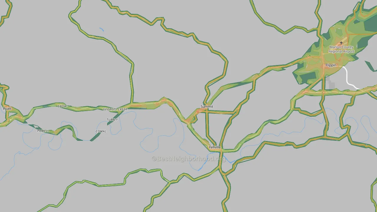 72687, AR Map of Noise Levels in 72687