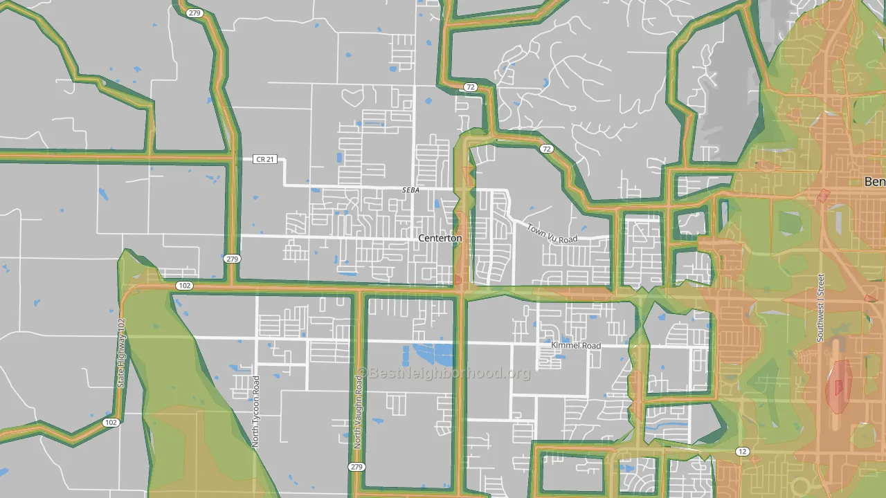 72719, AR Map of Noise Levels in 72719